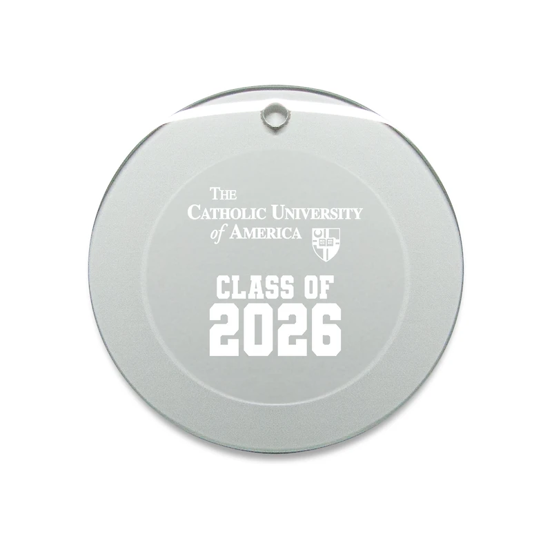 Jardine Catholic University Cardinals 3.25" Class of 2026 Round Glass Ornament