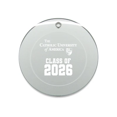 Jardine Catholic University Cardinals 3.25" Class of 2026 Round Glass Ornament