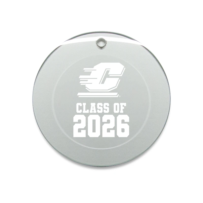Jardine Central Michigan Chippewas 3.25" Class of 2026 Round Glass Ornament
