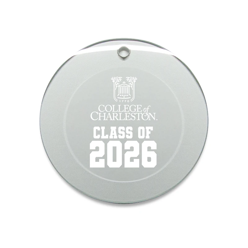 Jardine Charleston Cougars 3.25" Class of 2026 Round Glass Ornament