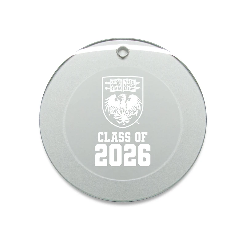 Jardine UChicago Maroons 3.25" Class of 2026 Round Glass Ornament