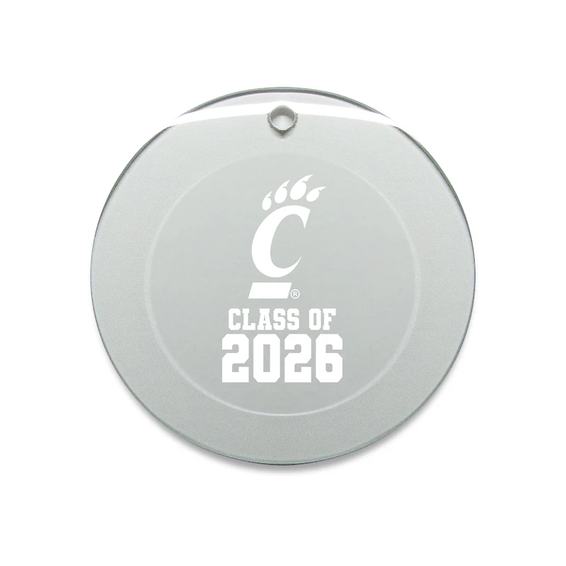 Jardine Cincinnati Bearcats 3.25" Class of 2026 Round Glass Ornament