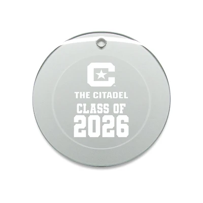 Jardine Citadel Bulldogs 3.25" Class of 2026 Round Glass Ornament