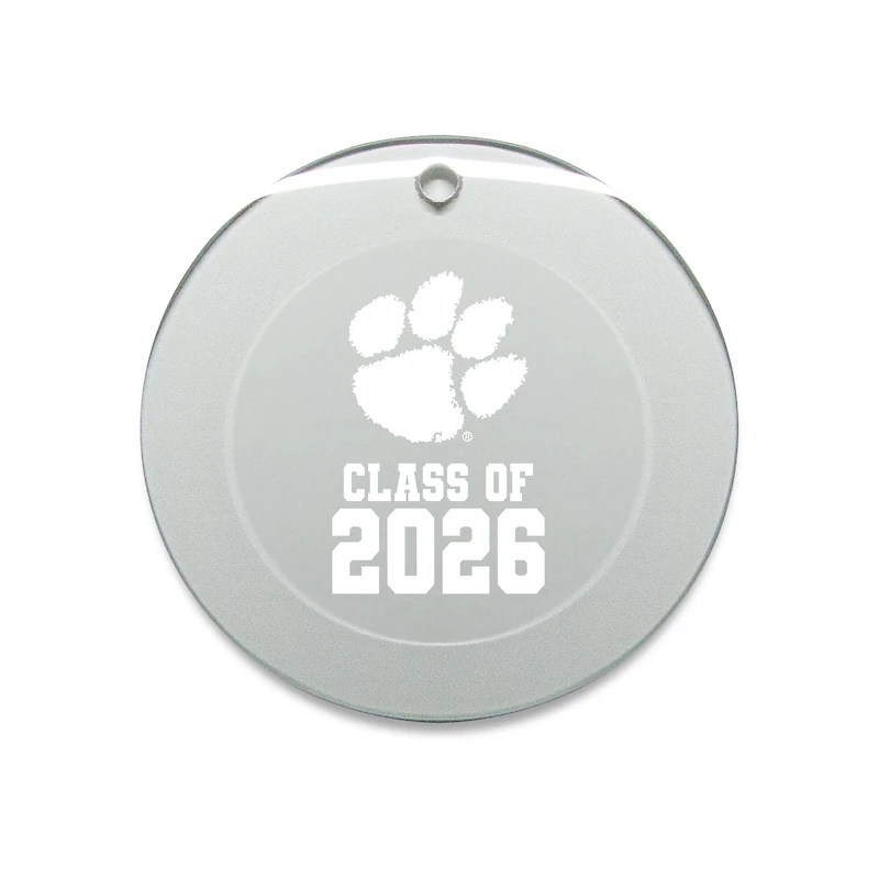 Jardine Clemson Tigers 3.25" Class of 2026 Round Glass Ornament