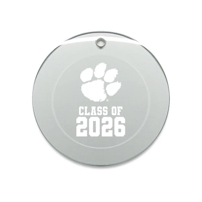 Jardine Clemson Tigers 3.25" Class of 2026 Round Glass Ornament