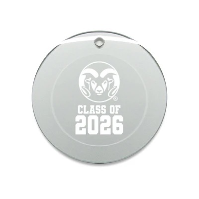 Jardine Colorado State Rams 3.25" Class of 2026 Round Glass Ornament