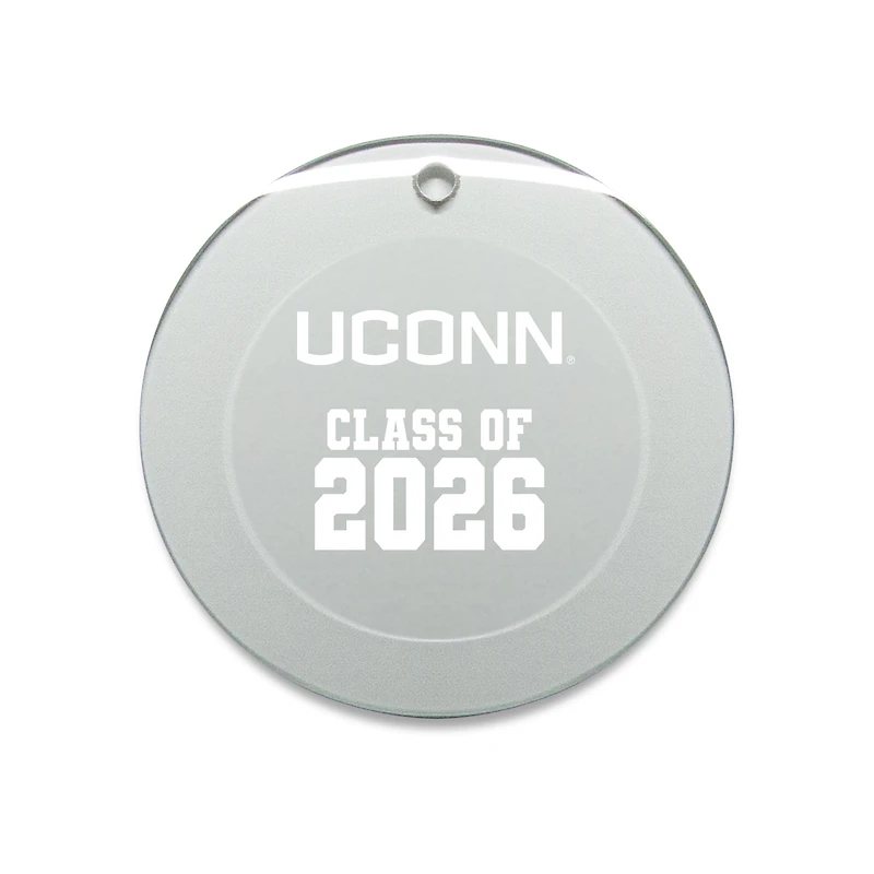 Jardine UConn Huskies 3.25" Class of 2026 Round Glass Ornament