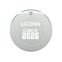 Jardine UConn Huskies 3.25" Class of 2026 Round Glass Ornament