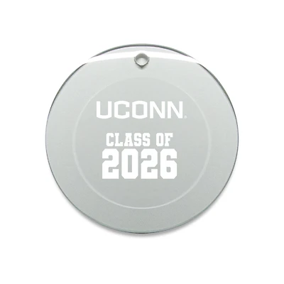 Jardine UConn Huskies 3.25" Class of 2026 Round Glass Ornament