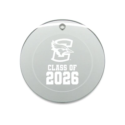 Jardine Creighton Bluejays 3.25" Class of 2026 Round Glass Ornament