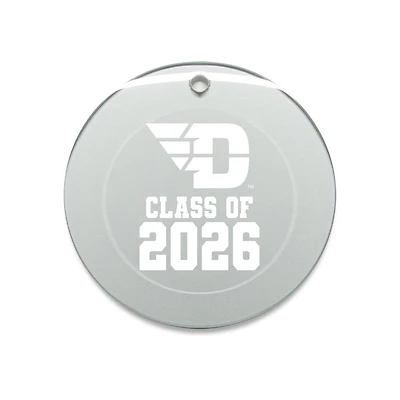 Jardine Dayton Flyers 3.25" Class of 2026 Round Glass Ornament