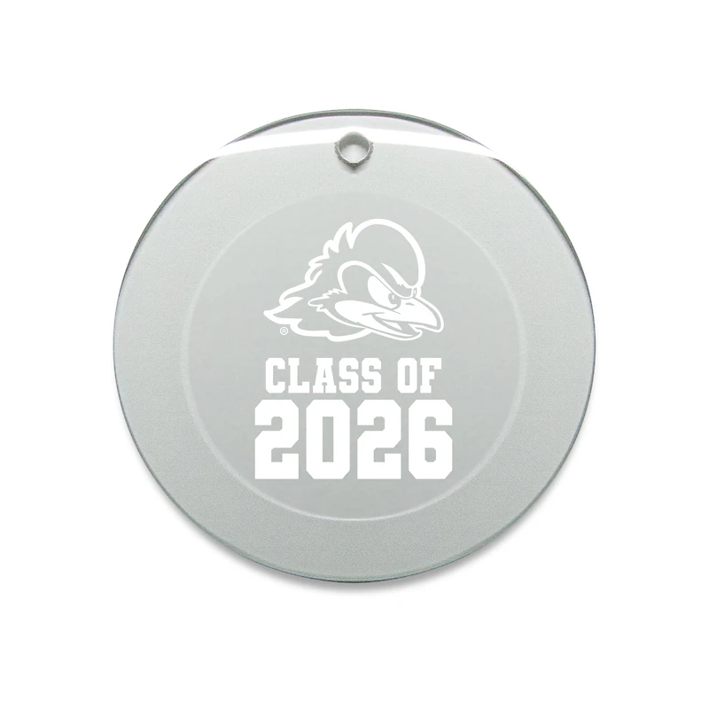 Jardine Delaware Fightin' Blue Hens 3.25" Class of 2026 Round Glass Ornament
