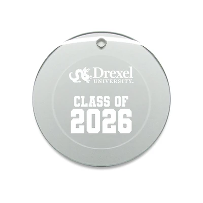 Jardine Drexel Dragons 3.25" Class of 2026 Round Glass Ornament