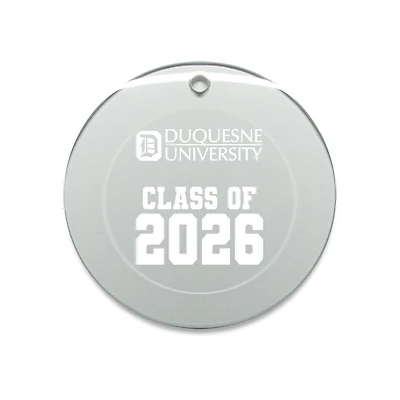 Jardine Duquesne Dukes 3.25" Class of 2026 Round Glass Ornament