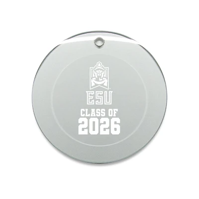Jardine East Stroudsburg Warriors 3.25" Class of 2026 Round Glass Ornament
