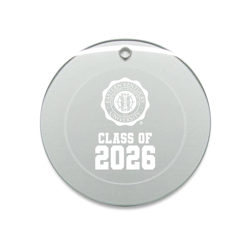 Jardine Eastern Kentucky Colonels 3.25" Class of 2026 Round Glass Ornament