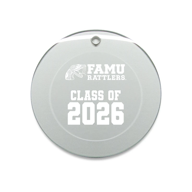 Jardine Florida A&M Rattlers 3.25" Class of 2026 Round Glass Ornament