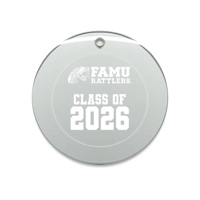 Jardine Florida A&M Rattlers 3.25" Class of 2026 Round Glass Ornament