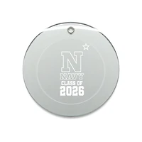 Jardine Navy Midshipmen 3.25" Class of 2026 Round Glass Ornament