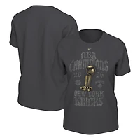 Women's Nike Anthracite New York Knicks 2026 NBA Finals Champions Limited Edition Locker Room T-Shirt