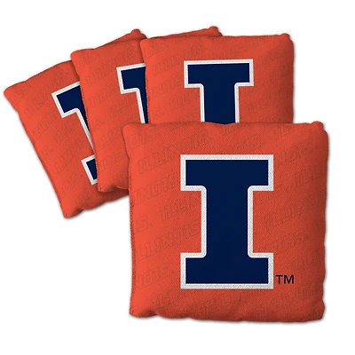 IDNA Illinois Fighting Illini Four-Piece Cornhole Bag Set