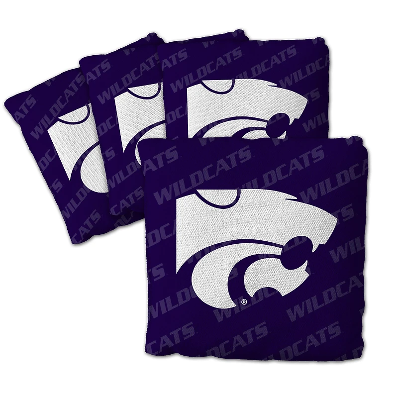 IDNA Kansas State Wildcats Four-Piece Cornhole Bag Set