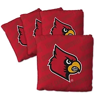 IDNA Louisville Cardinals Four-Piece Cornhole Bag Set