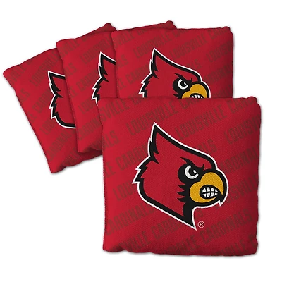 IDNA Louisville Cardinals Four-Piece Cornhole Bag Set