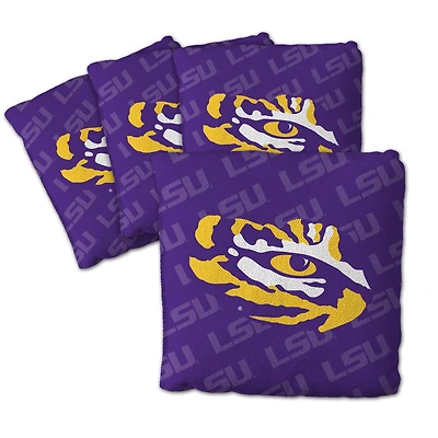 IDNA LSU Tigers Four-Piece Cornhole Bag Set