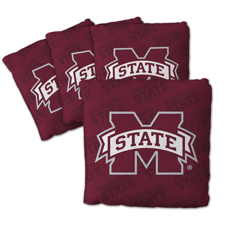 IDNA Mississippi State Bulldogs Four-Piece Cornhole Bag Set