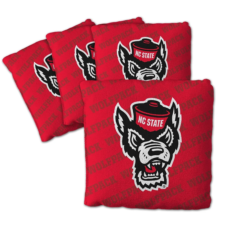 IDNA NC State Wolfpack Four-Piece Cornhole Bag Set