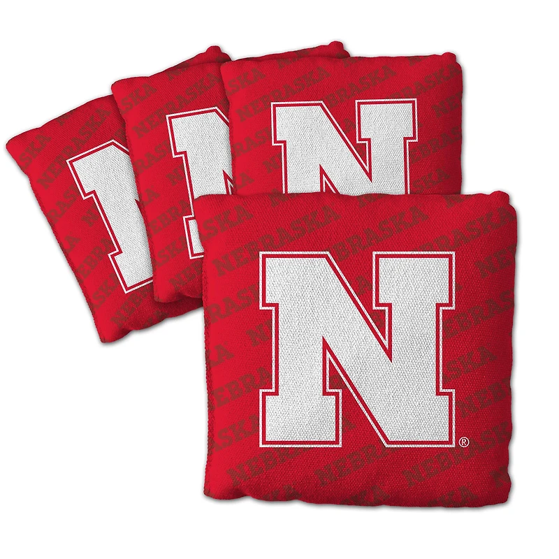 IDNA Nebraska Huskers Four-Piece Cornhole Bag Set