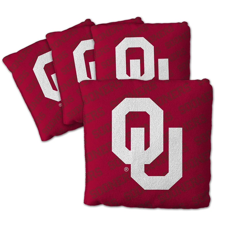 IDNA Oklahoma Sooners Four-Piece Cornhole Bag Set