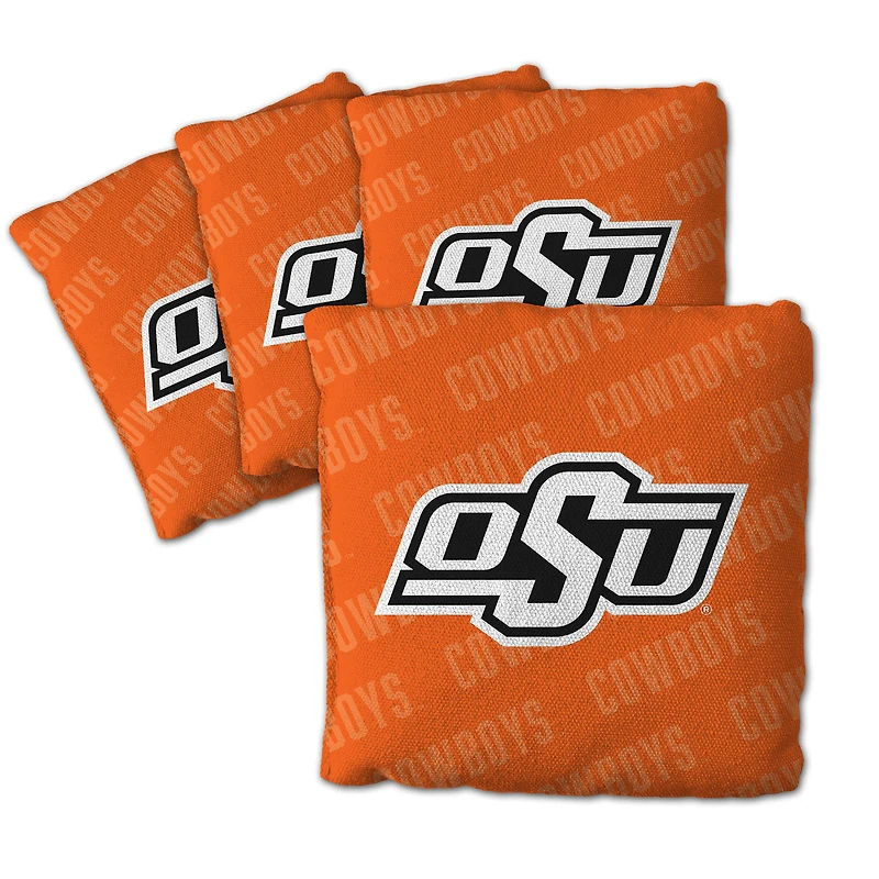 IDNA Oklahoma State Cowboys Four-Piece Cornhole Bag Set
