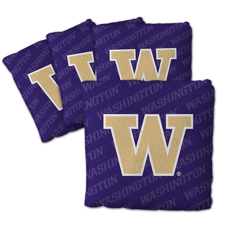 IDNA Washington Huskies Four-Piece Cornhole Bag Set