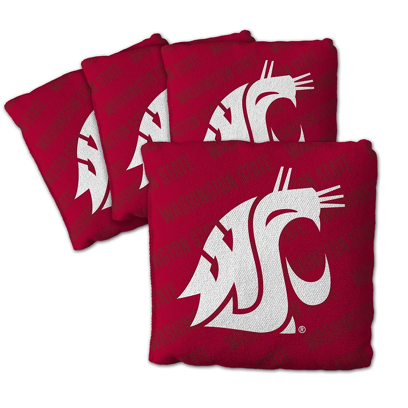 IDNA Washington State Cougars Four-Piece Cornhole Bag Set