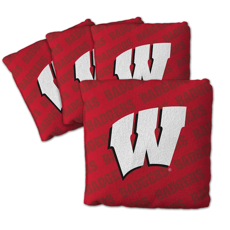 IDNA Wisconsin Badgers Four-Piece Cornhole Bag Set