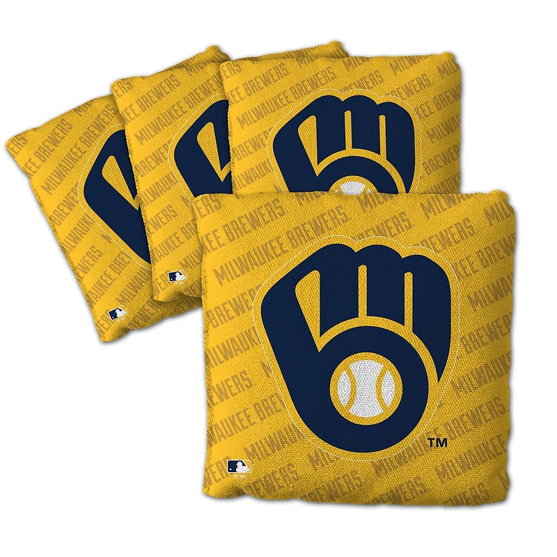 IDNA Milwaukee Brewers Four-Piece Cornhole Bag Set