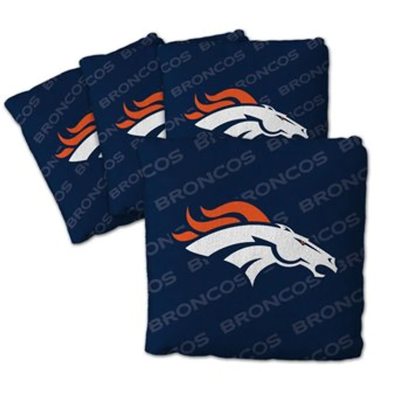 IDNA Denver Broncos Four-Piece Cornhole Bag Set