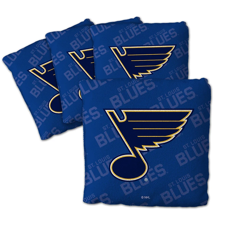 IDNA St. Louis Blues Four-Piece Cornhole Bag Set