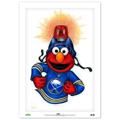 Elmo Buffalo Sabres 24" x 36" Sesame Street Limited Edition Fine Art Print