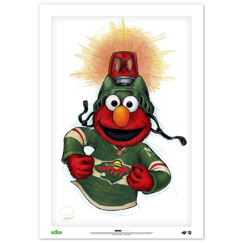 Elmo Minnesota Wild 24" x 36" Sesame Street Limited Edition Fine Art Print