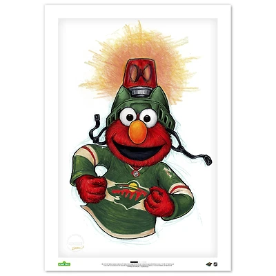 Elmo Minnesota Wild 24" x 36" Sesame Street Limited Edition Fine Art Print