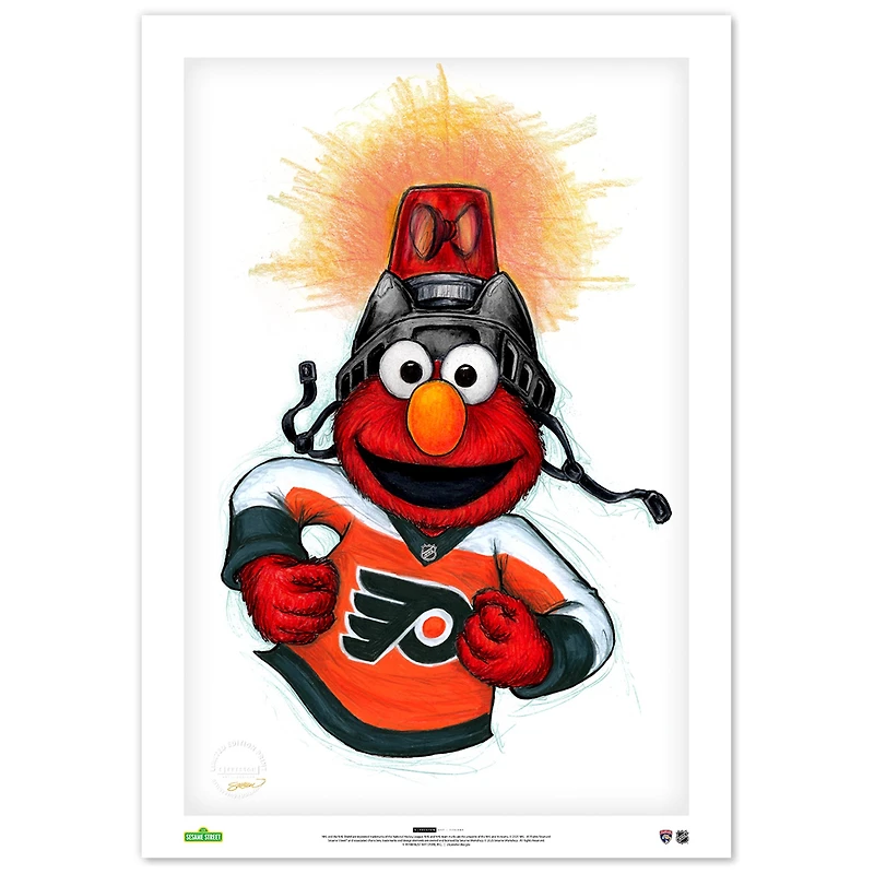 Elmo Philadelphia Flyers 24" x 36" Sesame Street Limited Edition Fine Art Print