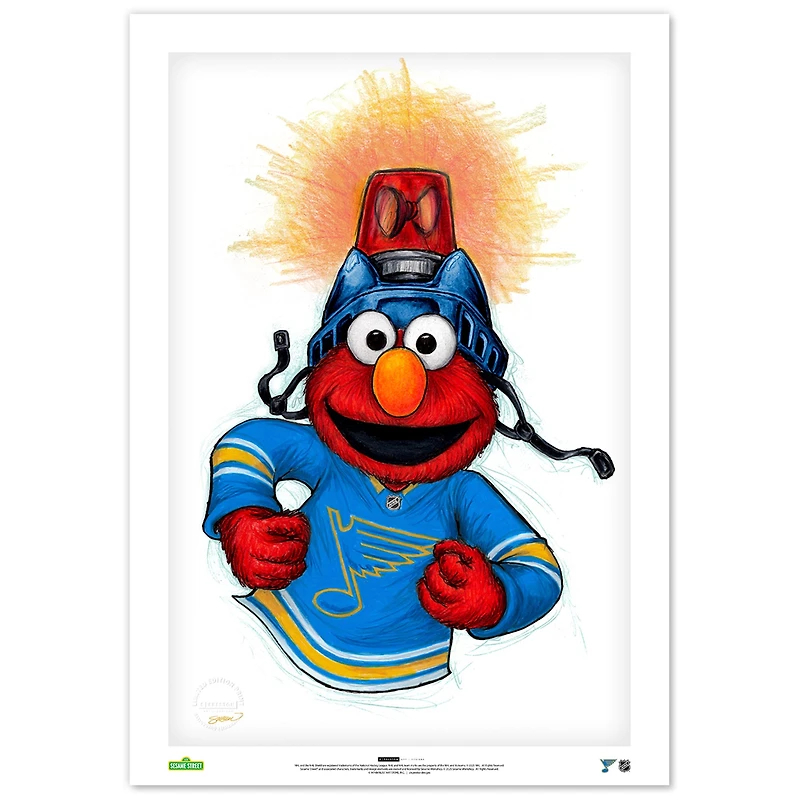 Elmo St. Louis Blues 24" x 36" Sesame Street Limited Edition Fine Art Print