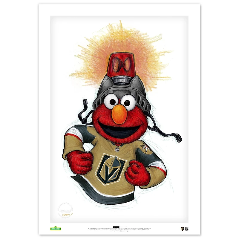 Elmo Vegas Golden Knights 24" x 36" Sesame Street Limited Edition Fine Art Print