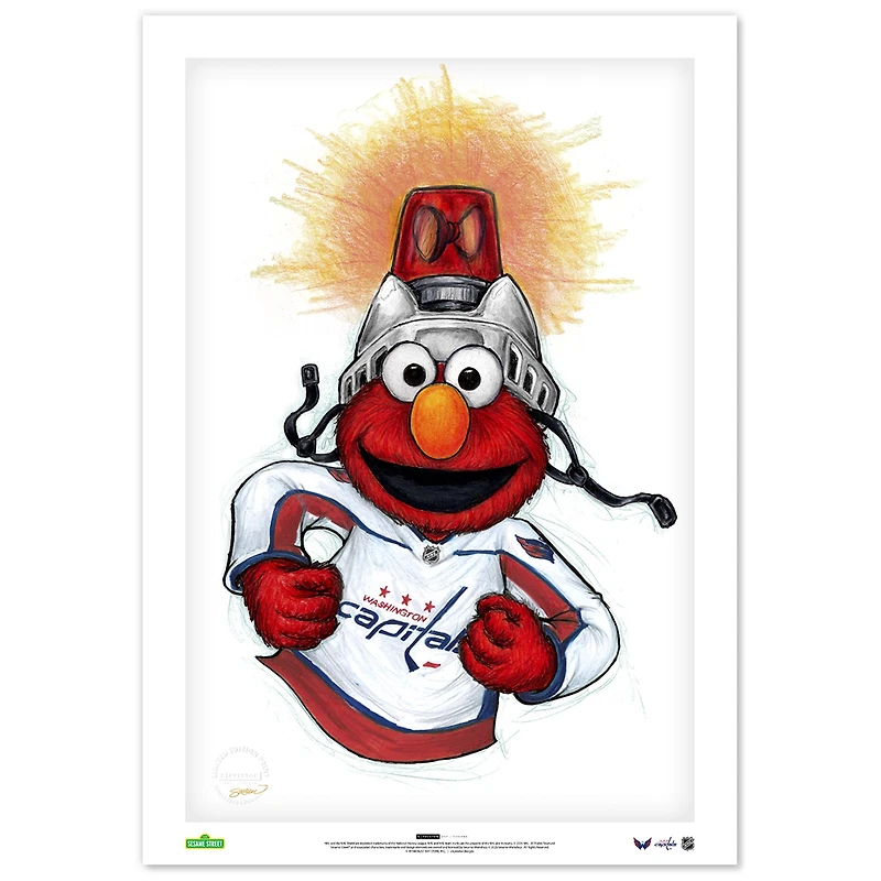 Elmo Washington Capitals 14" x 20" Sesame Street Limited Edition Fine Art Print