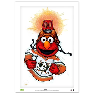 Elmo Anaheim Ducks 14" x 20" Sesame Street Limited Edition Fine Art Print