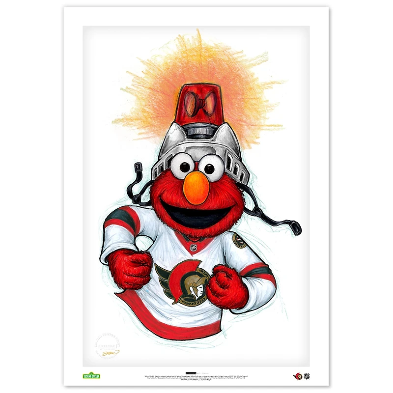 Elmo Ottawa Senators 14" x 20" Sesame Street Limited Edition Fine Art Print