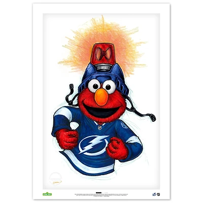 Elmo Tampa Bay Lightning 14" x 20" Sesame Street Limited Edition Fine Art Print